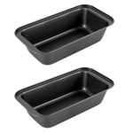 Relax love Pack of 2 Bread Tray Non Stick Carbon Steel Baking Supplies Coated Loaf Baking Mould Cake Toast Oven Tray for Home Kitchen