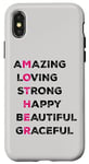 Coque pour iPhone X/XS Amazing Loving Strong Happy Beautiful Graceful Mom Mother