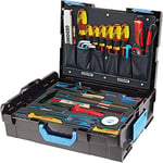 GEDORE Mallette à outils L-BOXX 136, Set de 36 pièces, Complète, Coffre à outils, Outils pour électriciens, Mallette en plastique, 1100-02