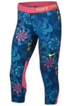 NIKE Capri Tights Girls Blue (Storlek: XL)