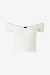 Gina Tricot - Topp Heart Shape Rib Top - Vit