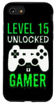 iPhone SE (2020) / 7 / 8 Level 15 Unlocked Gamer - Funny Gamer 15th Birthday Case