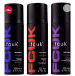 FCUK One Of Each Body Spray Trio Mens Gift Set Urban, Sport & Vintage New 2023