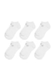 New Balance No Show Trainer Liner 6 PACK, White, Size S, Men