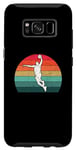 Coque pour Galaxy S8 Vintage Basketball Dunk Retro Sunset Colorful Dunking Bball