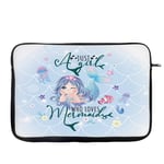 Just a Girl Who Loves Mermaids Ocean Fish Underwater World Art Girl/Women Present Laptop Sleeve, ipad, ipad Air, Laptop Organiser, Laptop Case Office use. (13")