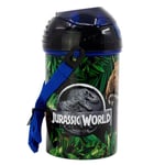 Jurassic World Drinks Bottle 450ml with Permanent Pop up Straw