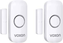 VOXON wireless Door and Window Alarm Sensor 2 Pack 2 Modes Magnetic Window... 