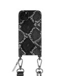 Statement Phone Necklace Case iPhone 11 Pro Max Black Silver Snake