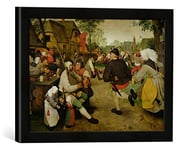 Kunst für Alle 'Image encadrée de Pieter Brueghel l'Ancien Peasant Dance, 1568, d'art dans Le Cadre de Haute qualité Photos Fait Main, 40 x 30 cm, Noir Mat