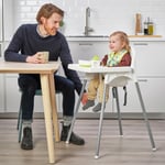 IKEA ANTILOP barnstol hög med bricka Bredd: 56 cm