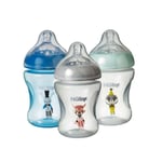 Nuby  Combat Colic 240ml Newborn 0m+ Baby Feeding Bottles Spill-proof 3-Pack