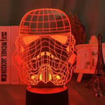 YOUPING 3D Illusion Lamp Led Night Light Star Wars Imperial Stormtrooper Helmet for Kids Room Decoration Color Changing Child Children s Room Decoration
