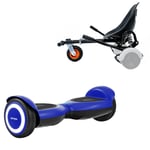 Paket Hoverboard Go Kart med Stötdämpare, 6.5 tums, Jetson Prism Blue, Standard Räckvidd och Svart Hoverkart med Stötdämpare, Smart Balance
