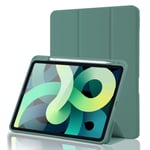 Case for iPad Air 4 Case 2020, iPad Air 4th Generation Case with Pencil Holder, Smart Stand Cover Case for iPad 10.9 Inch Air 2020 [2nd Gen Apple Pencil Charging with Auto Wake/Sleep] - Pine Green