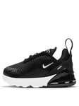 Nike Infants Air Max 270 Trainers - Black/White, Black/White, Size 3.5 Younger