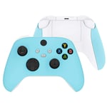 eXtremeRate Soft Touch Heaven Blue Replacement Handles Top Shell for Xbox Series X Controller, Side Rails Panels Front Housing Shell Faceplate for Xbox Series S Controller - Controller NOT Included