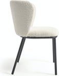 Ciselia, Spisebordsstol, moderne, nordisk, stof by Kave Home (H: 75 cm. x B: 55 cm. x L: 52 cm., Hvid)