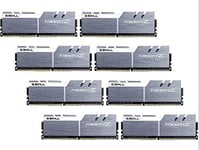 Memoire RAM G.Skill Trident Z 64 Go (8x 8 Go) DDR4 4000 MHz CL18 - Kit Quad Channel 8 barrettes de RAM DDR4 PC4-32000 - F4-4000C18Q2-64GTZSW Blanc et argent