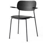 Co Dining Chair Black Steel w. Armrest, Dakar 0842/Black Oak, Sort