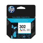 Hp Original No.302 F6u65ae Tri-colour Ink Cartridge (c,m,y 165 Pages)