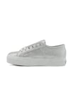 SUPERGA Unisex 2740 Platform Blades Oxford Flat, Grey Silver, 8 UK