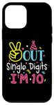 iPhone 12 mini Peace Out Single Digits I'm 10 Years Old Tee Birthday Gifts Case