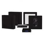 System One A50BT, SC4B &amp; 2 par mattsvarta DLS Flatbox Mini