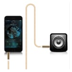 Cable Jack/Jack Metal pour HTC one M8s Smartphone Voiture Musique Audio Double Jack Male 3.5 mm Universel - NOIR