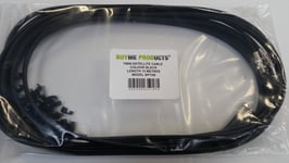 BUYME PRODUCTS® TWIN SATELLITE CABLE BLACK EXTENSION KIT FOR SKY HD, SKY PLUS & FREESAT PLUS HD, ALLOWS RELOCATION OF YOUR SAT BOX OR FREESAT TV, KIT INCLUDES SKY DOUBLE COAX, CABLE CLIPS, 4 x TWIN F-CONNECTORS, 2 x BARRELS PRE-FITTED. (15 METRES, BLACK)