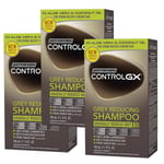 Just For Men Control GX Grey Reducing Shampoo For Grey Hair, 118ml x 3 Packs