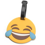 North Pioneer Emoji Smiley Bagagetag Gul