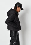 Missguided UK & IE Black Padded Hooded Puffer Jacket,
