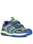 Geox Boys Tuono Strap Trainer - Grey Blue, Grey/Blue, Size 11 Younger