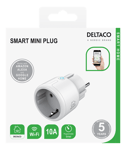 DELTACO SMART HOME strömbrytare, LED-indikator, WiFi 2,4GHz, energiövervakning