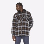 Dickies Mens Fleece Hood Flannel Shirt Jacket Workwear Black