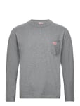 Basic Pocket T-Shirt Héritage Tops T-shirts Long-sleeved Grey Armor Lux