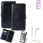 CASE FOR Oppo A77 5G FAUX LEATHER + EARPHONES PROTECTION WALLET BOOK FLIP MAGNET