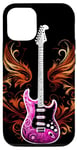 Coque pour iPhone 12/12 Pro Guitare électrique avec un design rock de groupe de