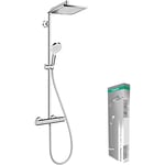 Hansgrohe Crometta E Shower System 240 1 Spray With Thermostat, Chrome, 27271000