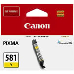 Genuine Canon CLI-581Y, Yellow Ink Cartridge, For Pixma TR7550, TR8550, TS705
