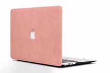 Convient pour Apple Laptop Protective Case MacBook Protective Case 14 Inch Computer Protective Case PU Leather Case - Linen Pink - (Hollow Hollow) Pro16(A2141)