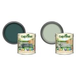 Cuprinol Garden Shades Exterior Woodcare, Sage, 2.5 litres & 5232385 CUPGSFR25L 2.5 Litre Garden Shades Paint - Fresh Rosemary