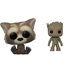 Funko POP! Vinyl: Marvel - Guardians Of The Galaxy 3 - Rocket Racoon - (Baby) - Collectable Vinyl Figure For Display & Adults & POP! Vinyl: Marvel - Guardians Of The Galaxy 3 - Groot