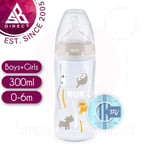 NUK First Choice Temperature Control Baby Bottle│Anti-Colic Vent│300ml│0-6M EXU