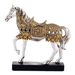 BD.Y Beautiful Statues And Figurines Art Sculpture Statue Resin War Horses Figurines Ornaments Desktop Crafts Home Office Decoration War Horse Statues Business Gifts