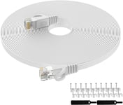 50ft Cat6 Ethernet Cable Flat Gigabit Internet Cables LAN Networking Cable RJ45