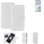Protective cover for Motorola Moto G62 5G Wallet Case white flipcover flipcase