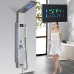 LED Shower Panel Tower Column Temperature Display with Massage Body Jets Mixer