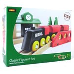 Brio Wooden Train Set 33028 Classic Figure of 8 with Engine 2 Carriages Ages 2+